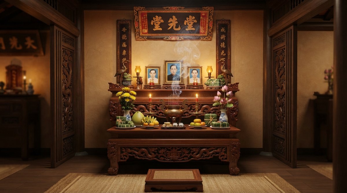 Phong thủy bàn thờ: đặt đúng chỗ để gia đạo tôn nghiêm, yên ổn